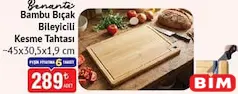 BENANTE BAMBU BIÇAK BİLEYİCİLİ KESME TAHTASI 45X30,5X1,9 CM fiyat ve kampanya bilgisi